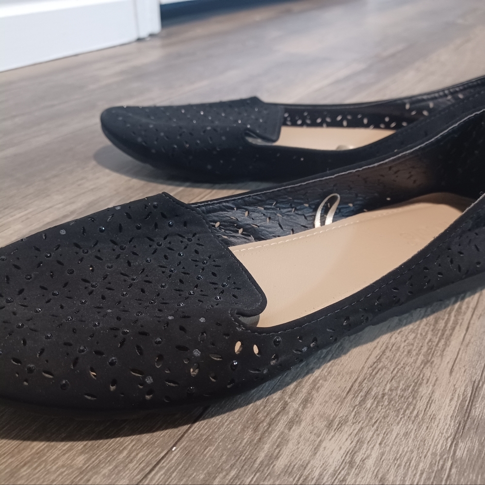 Nicole Black Slip on Dress Shoes Size 7.5